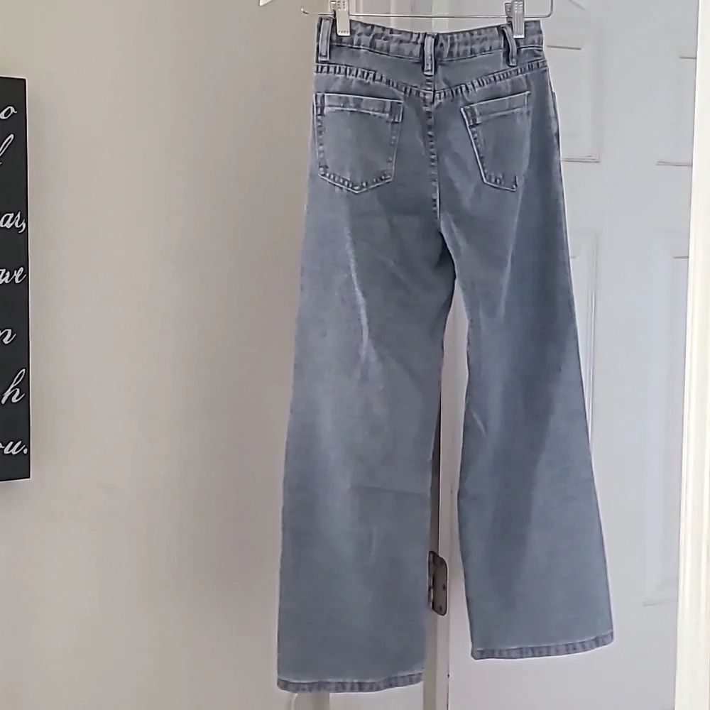 SHEIN kids bell bottom denim jeans 10-11 yr - Picture 4 of 4